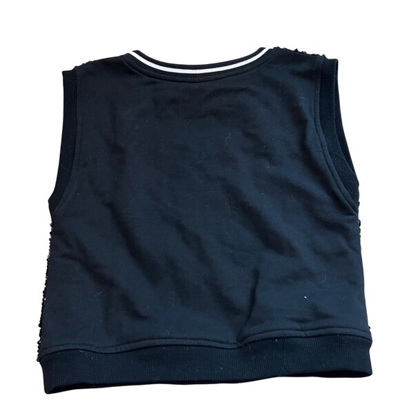 Mia New York Black Sequin Sleeveless Crop Top Girls Large - Picture 2 of 4